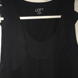 Loft tank with ruffle